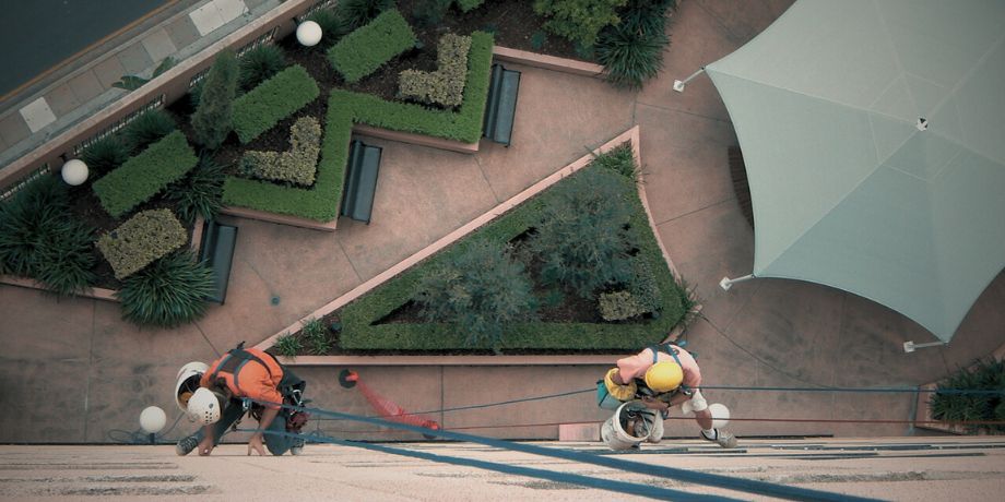 Rope access for high-rise repairs and maintenance